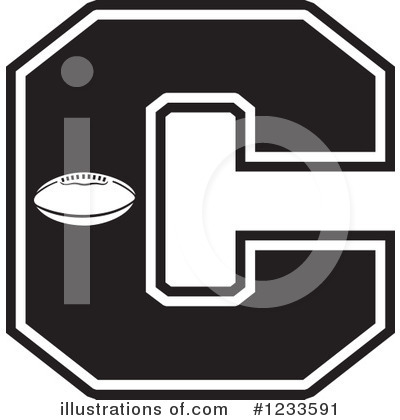 Football Letter Clipart #1233591 by Johnny Sajem