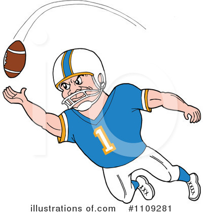 Football Player Clipart #1109281 by LaffToon