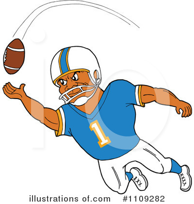 American Football Clipart #1109282 by LaffToon