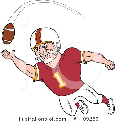 Football Player Clipart #1109283 by LaffToon