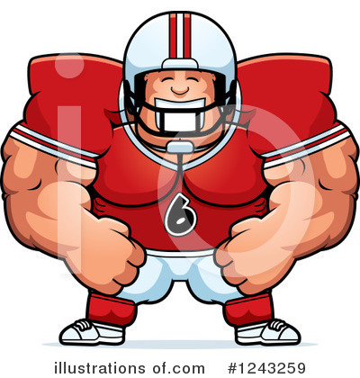 Royalty-Free (RF) Football Player Clipart Illustration by Cory Thoman - Stock Sample #1243259