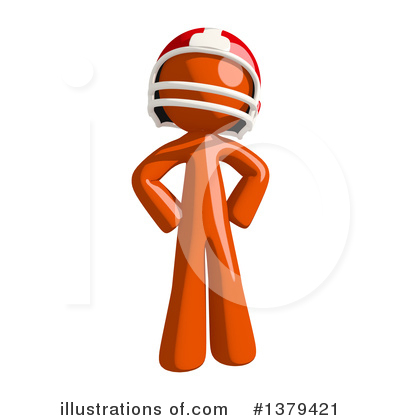 Royalty-Free (RF) Football Player Clipart Illustration by Leo Blanchette - Stock Sample #1379421