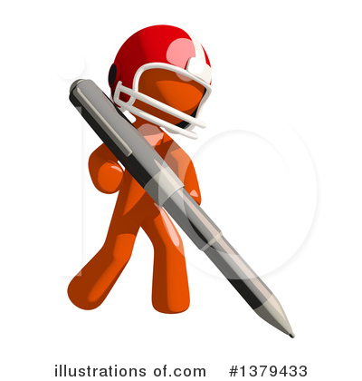 Royalty-Free (RF) Football Player Clipart Illustration by Leo Blanchette - Stock Sample #1379433