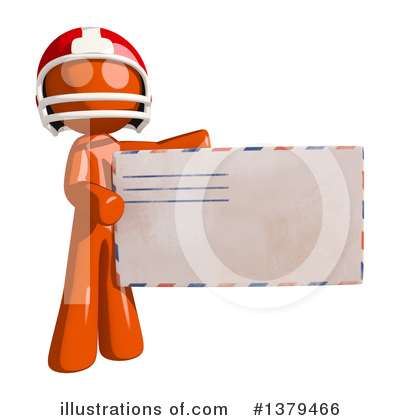 Royalty-Free (RF) Football Player Clipart Illustration by Leo Blanchette - Stock Sample #1379466
