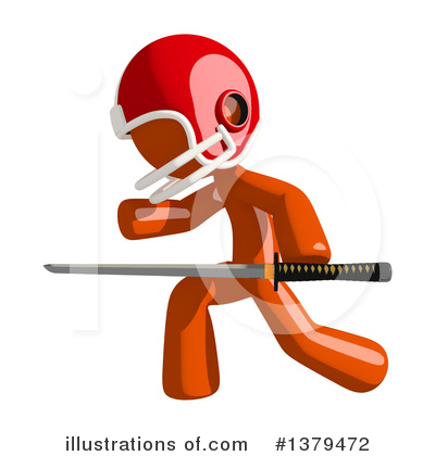 Royalty-Free (RF) Football Player Clipart Illustration by Leo Blanchette - Stock Sample #1379472