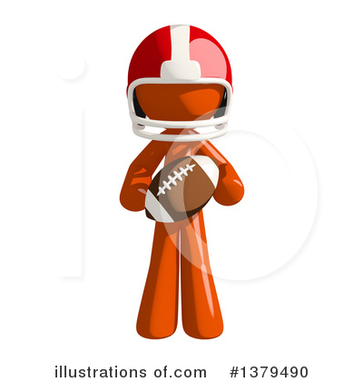 Royalty-Free (RF) Football Player Clipart Illustration by Leo Blanchette - Stock Sample #1379490