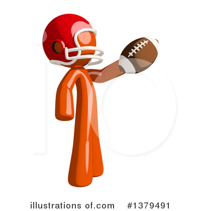 Royalty-Free (RF) Football Player Clipart Illustration by Leo Blanchette - Stock Sample #1379491