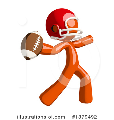 Royalty-Free (RF) Football Player Clipart Illustration by Leo Blanchette - Stock Sample #1379492