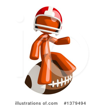 Royalty-Free (RF) Football Player Clipart Illustration by Leo Blanchette - Stock Sample #1379494