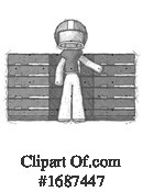 Football Player Clipart #1687447 by Leo Blanchette