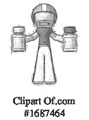 Football Player Clipart #1687464 by Leo Blanchette