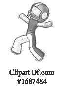 Football Player Clipart #1687484 by Leo Blanchette