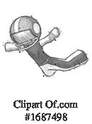 Football Player Clipart #1687498 by Leo Blanchette