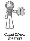 Football Player Clipart #1687617 by Leo Blanchette