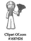 Football Player Clipart #1687626 by Leo Blanchette