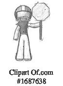 Football Player Clipart #1687638 by Leo Blanchette