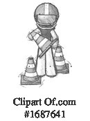 Football Player Clipart #1687641 by Leo Blanchette
