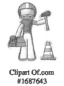 Football Player Clipart #1687643 by Leo Blanchette