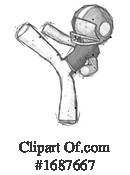 Football Player Clipart #1687667 by Leo Blanchette