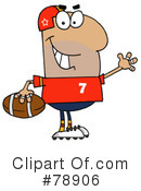 Football Player Clipart #78906 by Hit Toon
