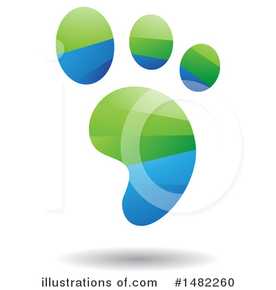 Royalty-Free (RF) Footprint Clipart Illustration by cidepix - Stock Sample #1482260