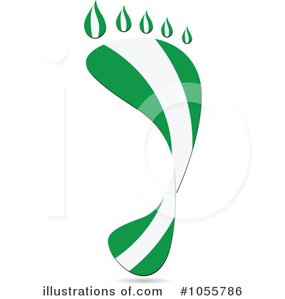 Royalty-Free (RF) Footprint Flag Clipart Illustration by Andrei Marincas - Stock Sample #1055786