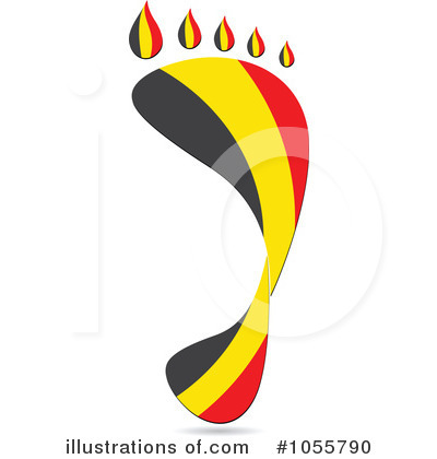 Royalty-Free (RF) Footprint Flag Clipart Illustration by Andrei Marincas - Stock Sample #1055790