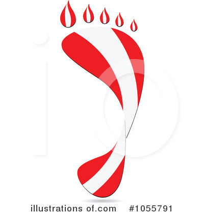Royalty-Free (RF) Footprint Flag Clipart Illustration by Andrei Marincas - Stock Sample #1055791
