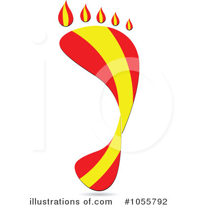 Royalty-Free (RF) Footprint Flag Clipart Illustration by Andrei Marincas - Stock Sample #1055792