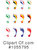 Footprint Flag Clipart #1055795 by Andrei Marincas