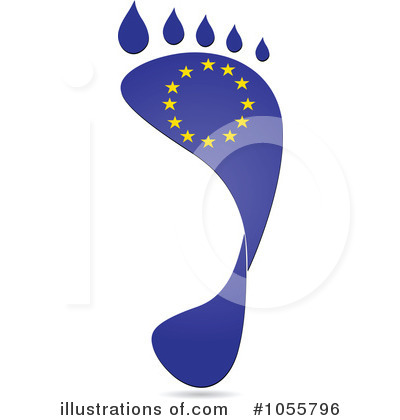 Footprint Flag Clipart #1055796 by Andrei Marincas