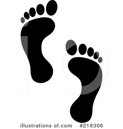 Royalty-Free (RF) Footprints Clipart Illustration by Pams Clipart - Stock Sample #218306