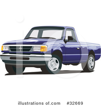 Pickup Truck Clipart #32669 by David Rey