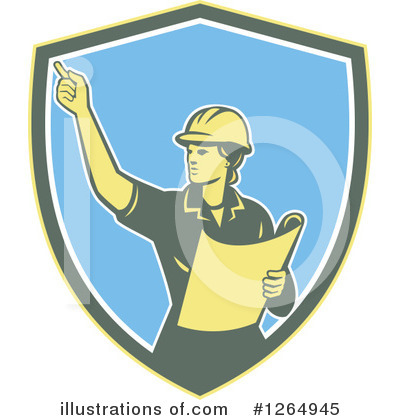 Construction Worker Clipart #1264945 by patrimonio