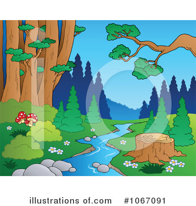 Royalty-Free (RF) Forest Clipart Illustration by visekart - Stock Sample #1067091