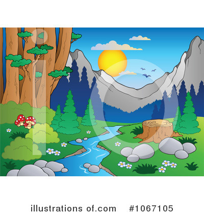 Royalty-Free (RF) Forest Clipart Illustration by visekart - Stock Sample #1067105