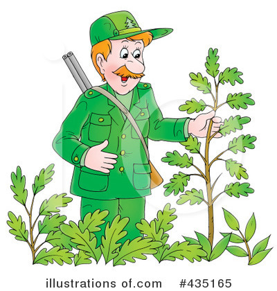 Royalty-Free (RF) Forest Ranger Clipart Illustration by Alex Bannykh - Stock Sample #435165