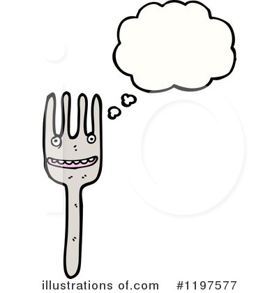 Royalty-Free (RF) Fork Clipart Illustration by lineartestpilot - Stock Sample #1197577