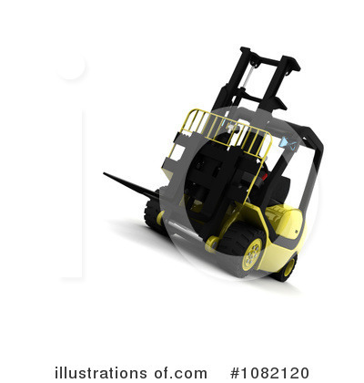 Royalty-Free (RF) Forklift Clipart Illustration by KJ Pargeter - Stock Sample #1082120
