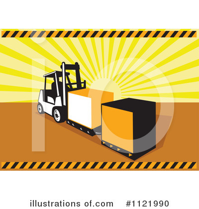 Royalty-Free (RF) Forklift Clipart Illustration by patrimonio - Stock Sample #1121990