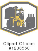 Forklift Clipart #1238560 by patrimonio