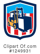 Forklift Clipart #1249931 by patrimonio