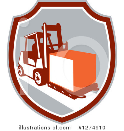 Royalty-Free (RF) Forklift Clipart Illustration by patrimonio - Stock Sample #1274910
