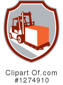 Forklift Clipart #1274910 by patrimonio