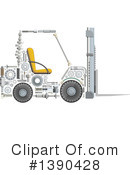 Forklift Clipart #1390428 by Vector Tradition SM