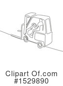 Forklift Clipart #1529890 by patrimonio