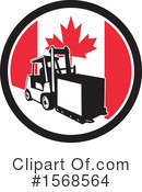 Forklift Clipart #1568564 by patrimonio