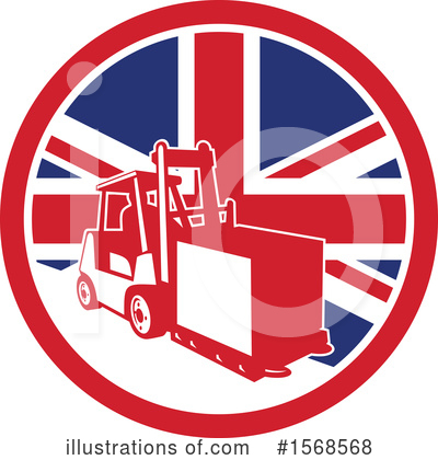 Royalty-Free (RF) Forklift Clipart Illustration by patrimonio - Stock Sample #1568568