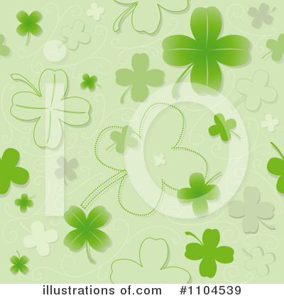 Royalty-Free (RF) Four Leaf Clover Clipart Illustration by dero - Stock Sample #1104539