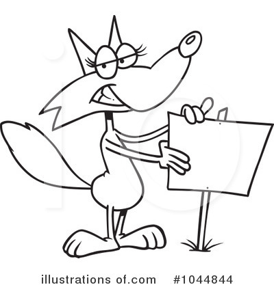 Royalty-Free (RF) Fox Clipart Illustration by toonaday - Stock Sample #1044844
